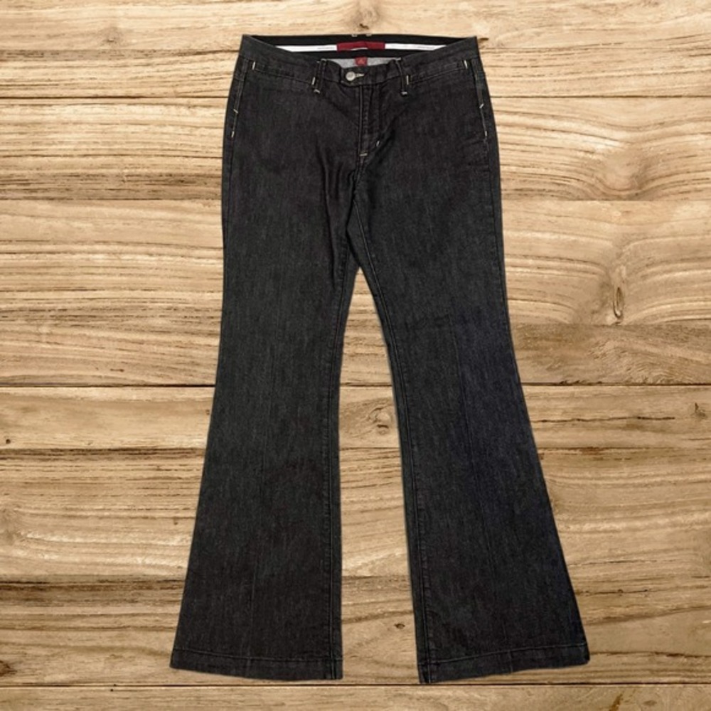 Banana Republic Limited Edition Dark Wash Flare Jeans Womens 6S Indigo Wide Leg